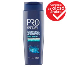 Tesco Pro Formula For Men Pure Energy tusfürdő & sampon 400 ml
