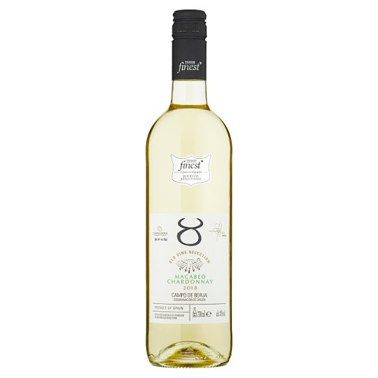 Tesco Finest Macabeo Chardonnay Campo de Borja Dry White Wine 13% 750 ml -  Tesco Online, Tesco From Home