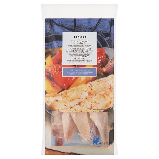 Tesco gyorsfagyasztott alaszkai t kehalfil 475 g Tesco Online