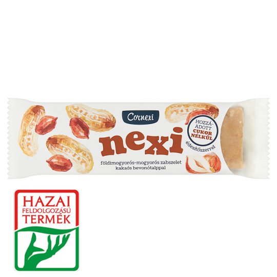 Cornexi NEXI Földimogyorós-mogyorós zabszelet hozzáadott cukor nélkül 45 g
