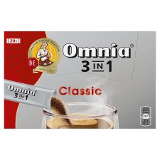 Omnia 3 In 1 Coffee Powder with Sugar, Coffee Creamer and Instant Coffee 20 x 17,5 g (350 g)