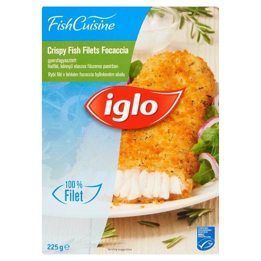 Iglo Fish Cuisine Focaccia QuickFrozen Breaded Fish Fillet with