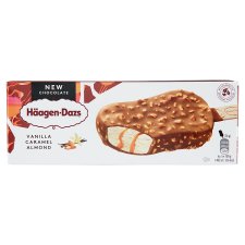 Häagen-Dazs vanília ízű jégkrém karamell öntettel, belga tejcsokoládé bevonattal és mandulával 80 ml