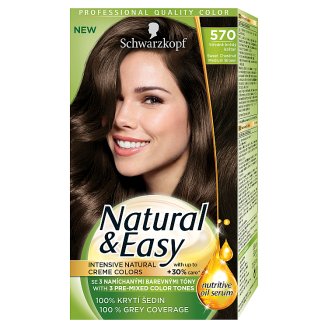 Schwarzkopf Natural & Easy 570 Közép Gesztenyebarna tartós krémhajfesték