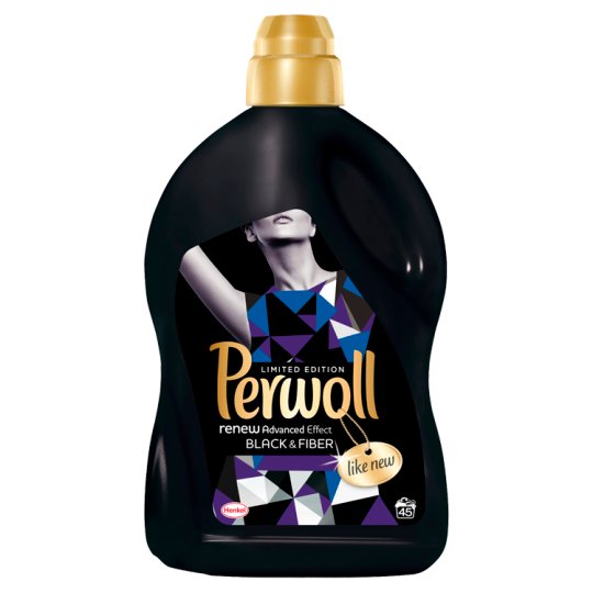 Perwoll renewAdvanced Black & Fiber finommosószer fekete és sötét textíliákhoz 45 mosás 2,7 l