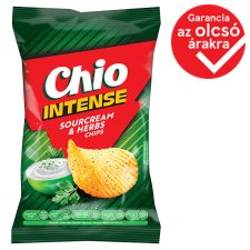 Chio Intense tejfölös és zöldfűszeres ízű burgonyachips 55 g