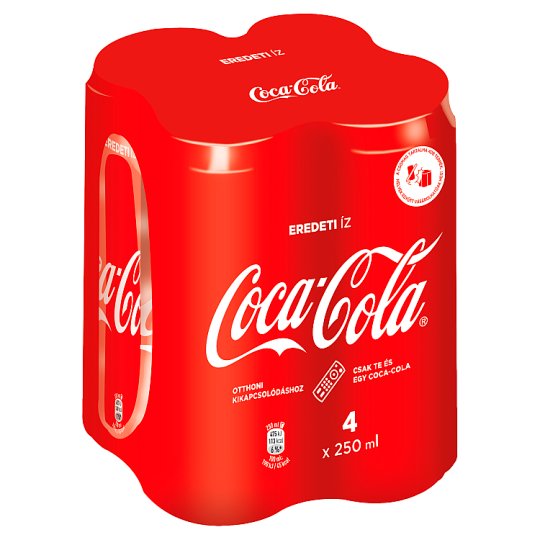 Coca-Cola colaízű szénsavas üdítőital 4 x 250 ml