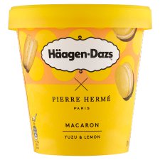 Häägen Dazs Pierre Hermé Paris Lemon Ice Cream with Yuzu-Lemon Dressing and Macaron Pieces 420 ml