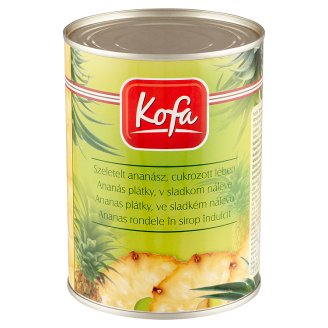 Kofa Premium szeletelt ananász cukrozott lében 565 g