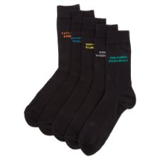 F&F Mens days of the week socks 5 pieces in a pack, 43-47 - Tesco ...