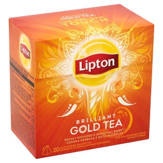 Lipton Brilliant Gold Tea ízesített fekete tea 20 piramis filter