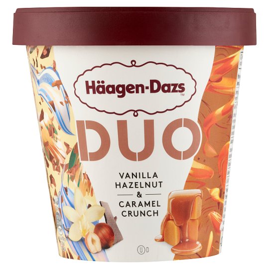 Häagen Dazs Duo Vanilla Hazelnut And Caramel Crunch Ice Cream 420 Ml