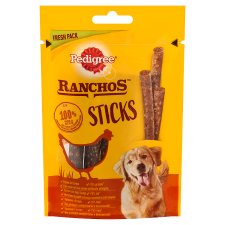 Pedigree Ranchos Sticks csirkemáj jutalomfalatok kiegészítő állateledel felnőtt kutyák számára 60 g