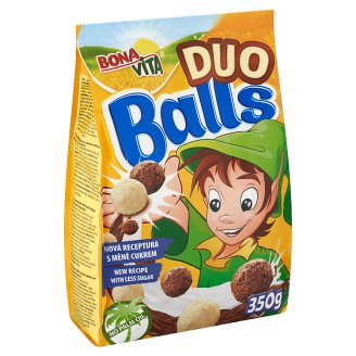 Bona Vita Duo Balls gabonafélék keverékéből készült kakaós és fehér csokoládé ízű gabonagolyó 350 g