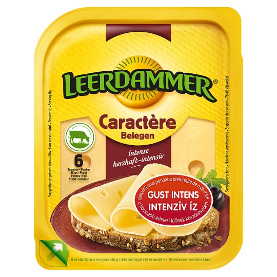 Leerdammer Caractère zsíros, félkemény, szeletelt sajt 125 g
