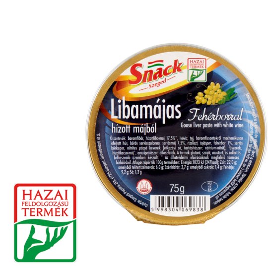 Snack Szeged libamájas hízott májból fehérborral 75 g