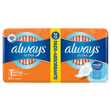 Always Ultra Sanitary Towels Normal (Size 1) Wings 20 Pads