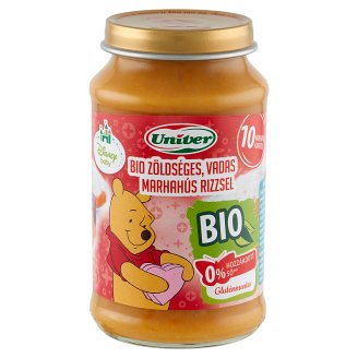 Univer zöldséges, vadas marhahús rizzsel bébiétel 10 hónapos kortól 220 g