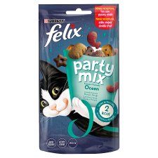 Felix Party Mix Ocean Complementary Pet Food for Cats with Salmon, Cod and Trout Flavour 60 g