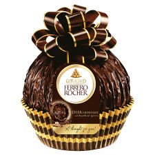 Grand Ferrero Rocher Dark Hollow Quality Chocolate Figure with Hazelnut Pieces 125 g