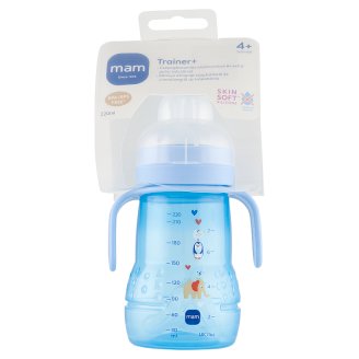 MAM Trainer+ 220 ml-es tanulópohár etetőcumival 4+ hónap