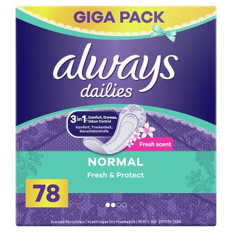 Always Dailies Fresh & Protect Normal Fresh Tisztasági Betét 78 Db