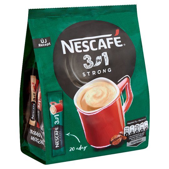 Nescafé 3in1 Strong azonnal oldódó kávéspecialitás 20 db 340 g