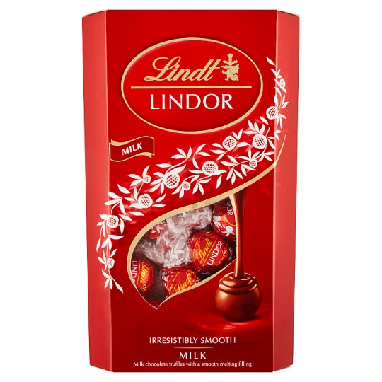 Lindt Lindor Milk Chocolate Truffles with a Smooth Melting Filling 600 ...