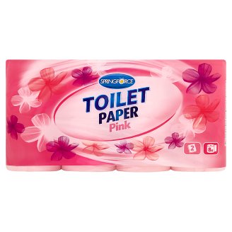 Springforce Pink toalett papír 2 rétegű 8 tekercs