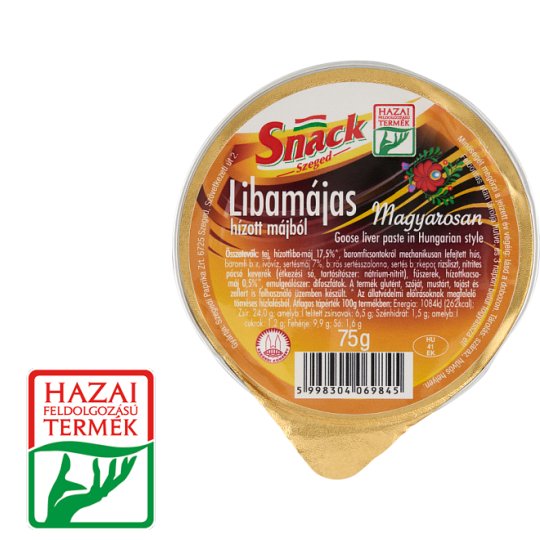 Snack Szeged libamájas hízott májból magyarosan 75 g