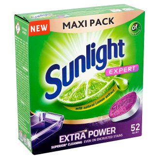 Sunlight Expert Extra Power gépi mosogató tabletta 52 db 910 g