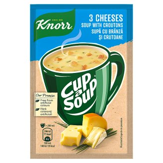 Knorr Cup a Soup 3 sajtkrémleves zsemlekockával 17 g