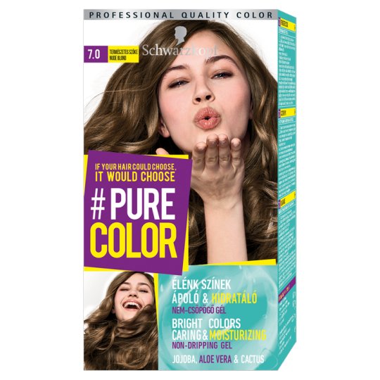 Schwarzkopf #Pure Color tartós hajfesték 7.0 Természetes szőke