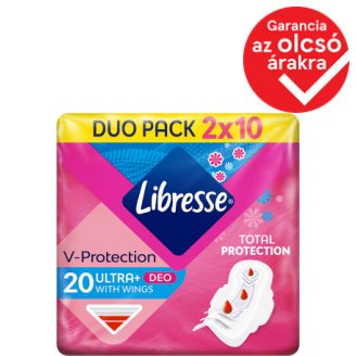 Libresse Ultra Thin Normal Deo Fresh illatosított, vékony, szárnyas egészségügyi betét 2 x 10 db