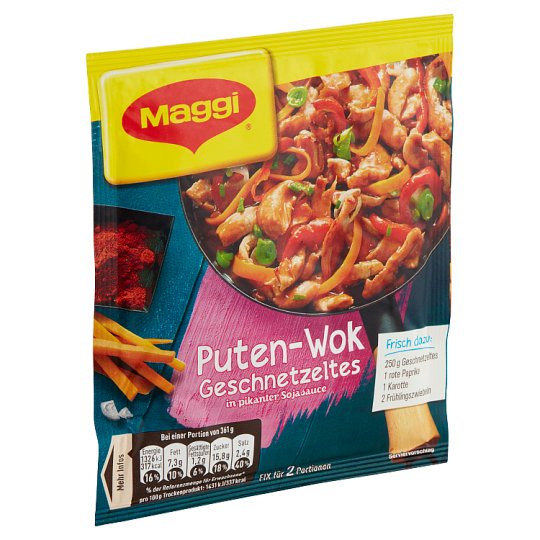 Maggi Turkey Wok with Vegetables Base - for Lovers of Asian Taste 37 g