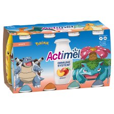 Danone Actimel Kids zsírszegény őszibarackízű joghurtalapú ital kalciummal 8 x 100 g (800 g)