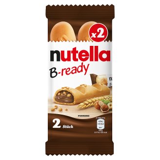 Nutella B-ready ropogós ostya kakaós mogyorókrémmel és búzakészítménnyel töltve 2 x 22 g