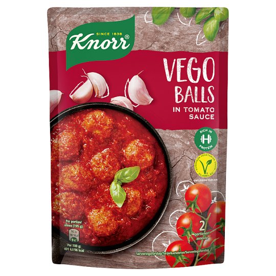 Knorr vegetáriánus gombócok paradicsomszószban 390 g
