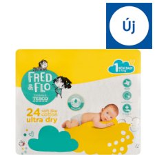 Fred & Flo Ultra Dry 1 New Baby 2-5 kg Nappies 24 pcs