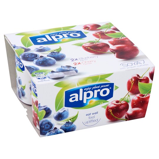 Alpro Kékfonya & Meggy szójakészítmény 4 x 125 g