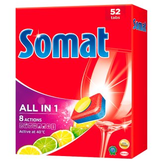 Somat All in One Lemon & Lime gépi mosogató tabletta 52 db