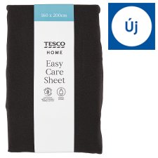 Tesco Home Easy Care Black Sheet 160 x 200 cm