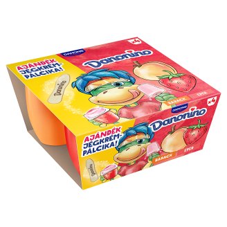 Danone Danonino epres és barackos tejtermék hozzáadott kalciummal és D-vitaminnal 4 x 50 g