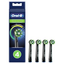 Oral-B CrossAction Fekete Fogkefefej CleanMaximiser Technológiával, 4 db-os Csomag