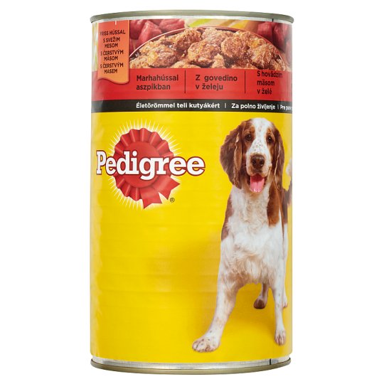 Pedigree teljes értékű állateledel felnőtt kutyák számára marhahússal aszpikban 1200 g