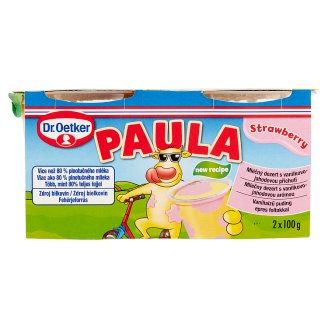Dr. Oetker Paula vaníliaízű puding epres foltokkal 2 x 100 g
