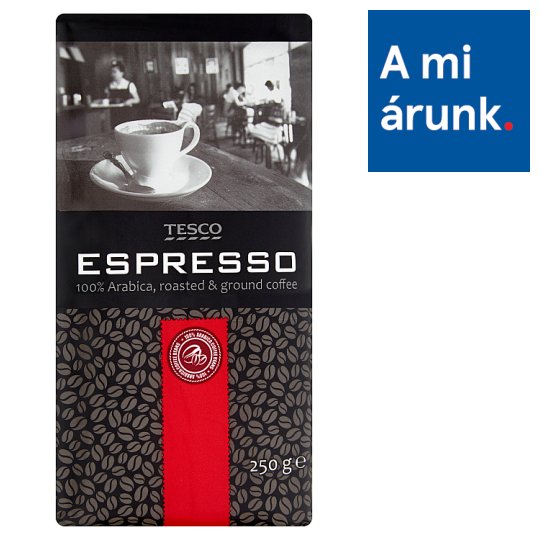 Tesco Espresso pörkölt, őrölt kávé 250 g