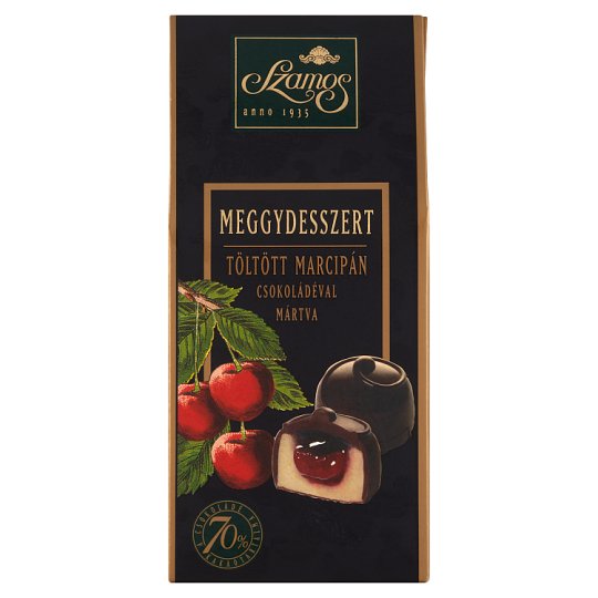 Szamos marcipán meggydesszert csokoládé bevonattal 7 db 125 g