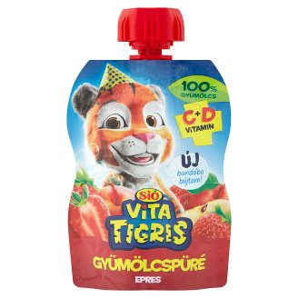 Sió Vitatigris alma alapú vegyes gyümölcskészítmény eper pürével 90 g