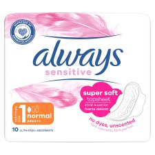 Always Ultra Sensitive Normal Plus Egészségügyi Betét (1-es Méret), 10 db